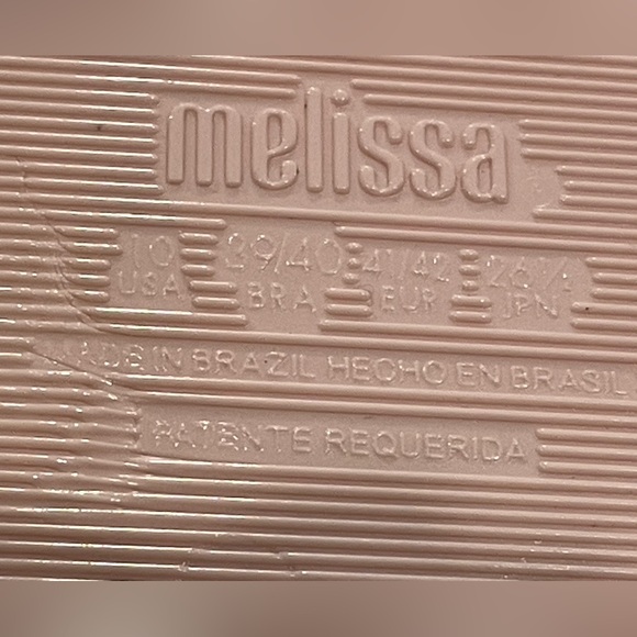 Melissa Love Lip II Pink Jelly Gold Studded Slides Sz 10 BNWB - Picture 8 of 8